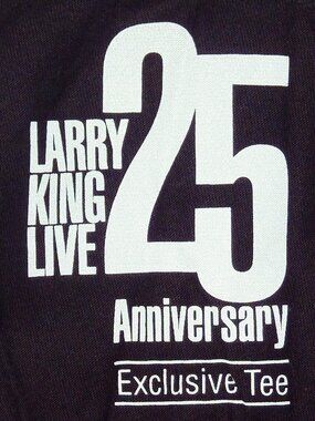 CNN Promo Shirt LARRY KING LIVE 25th Anniversary Talk Show news advertisement